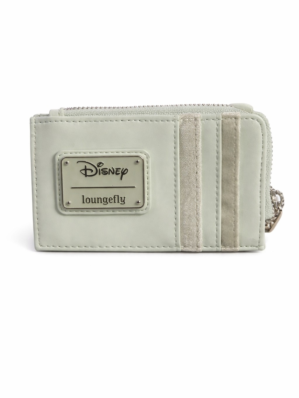 Loungefly Disney Minnie Mouse Sage Green Pearl Bow Card Holder Wallet NWT - Picture 2 of 2